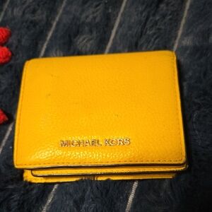 Michael Kors Vibrant Yellow Leather Wallet